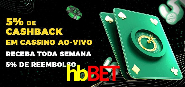 Promoções do cassino ao Vivo hbbet